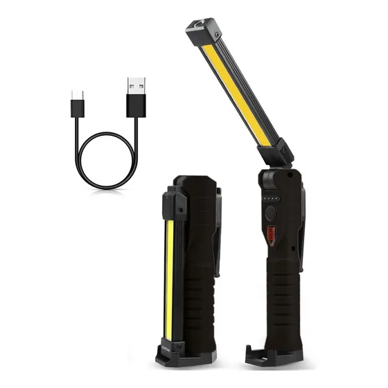 Linterna Recargable Led Con Iman 3 Tipo De Luz + Power Bank