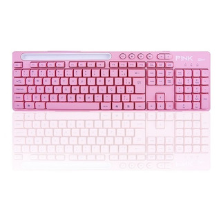 Teclado Rosa Keyboard Br Com Ç Plug And Play Para Desktop Pc Teclado Rosa Keyboard Br Com Ç Plug And Play Para Desktop Pc