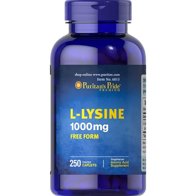 Puritans Pride Aminoacido L-lysina 1000 Mg 250 Caps Ptr Sabor Sin Sabor