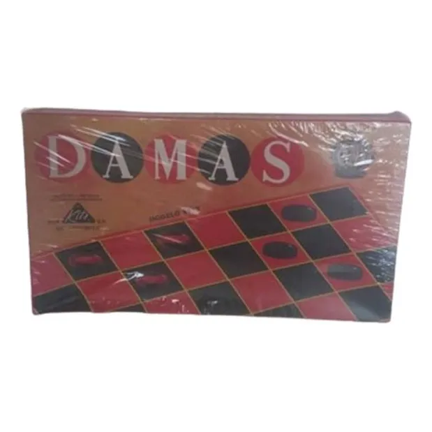 Juego De Mesa Damas Niños 24 Fichas Plasticas Juguetes