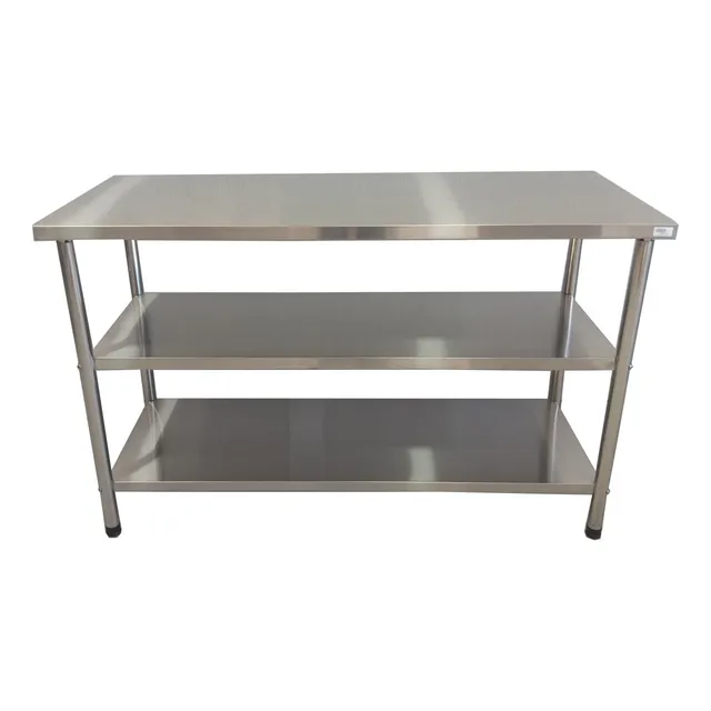 Mesa Cozinha Industrial 1,40x0,60 Manipulação 100% Aço Inox 