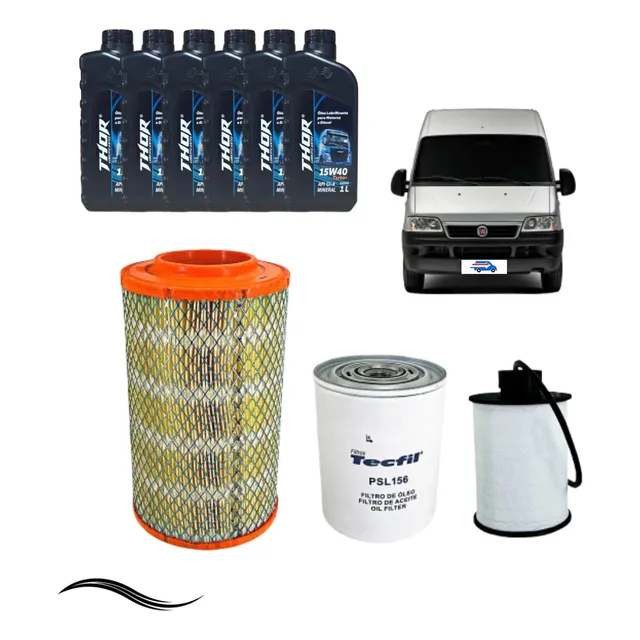 Kit De Filtros + 6l De Oleo 15w40 Ducato 2.8 Jtd Até 2009