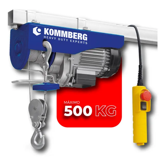 Aparejo Electrico Malacate 500 Kgs 1020w Elevacion 12 Mts Montacarga Guinche