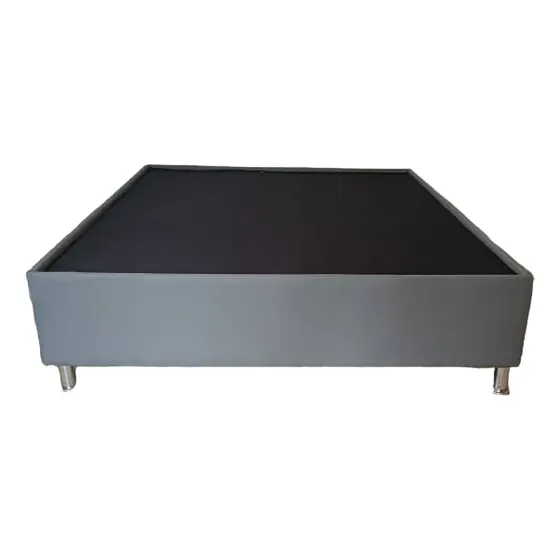Box Spring Matrimonial Cama En Semicuero