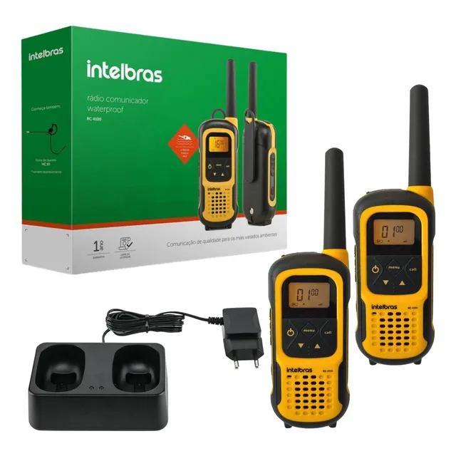 2 Radio Comunicador Prova Dágua Ip67 Rc4100 Intelbras+brinde