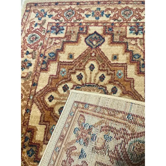 Alfombra Turca Modalfo  60x90 Baja De Cama Beige 2