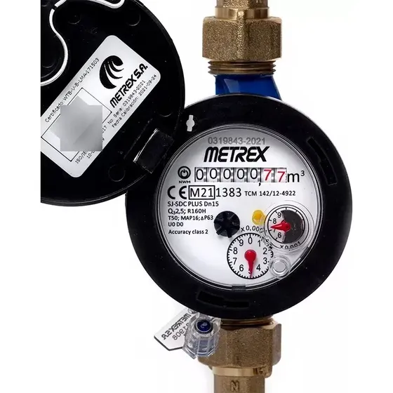 Contador -medidor Agua Chorro Único 1/2 Cuerpo Metalico Onac