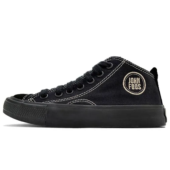 Zapatillas John Foos Lona Totally Black 164 Flashback Media