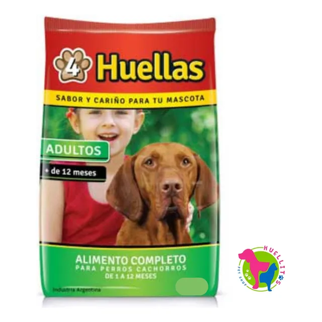 4 Huellas Alimento Perro Adulto X20kg - Huellitas Pet Shop