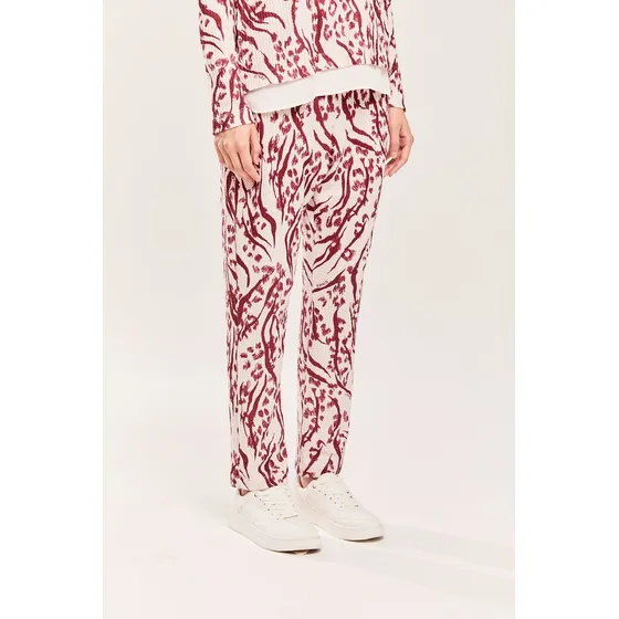 Chino Recto De Lanilla Waffle Estampada, Scarlet Koxis Mujer