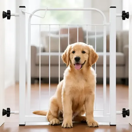 Grade Portão Proteção Pet Cachorro Porta 68 A 83cm Branco Branco