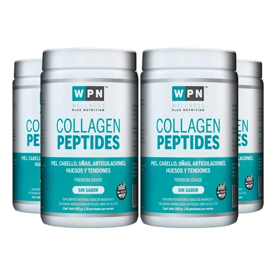 4 Colagenos Hidrolizados Peptidos Wpn 1200g Salud Articular