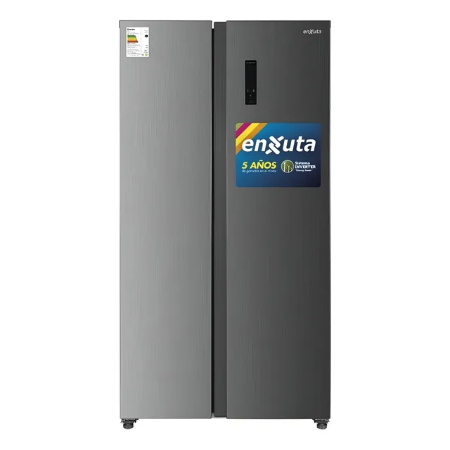 Enxuta Heladera Side By Side Inverter Renxsbs22440i Color Gris