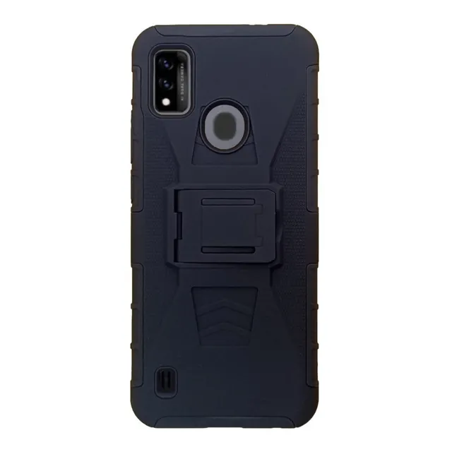  Funda Uso Rudo + Clip Para Zte Blade A51 Negro