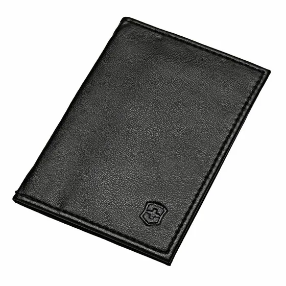 Estuche De Cuero Para Swisscards Color Negro, Victorinox