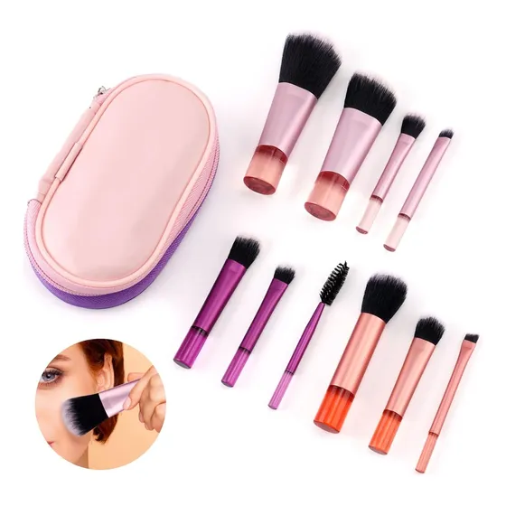 Set Kit Brocha Maquillaje Con Estuche