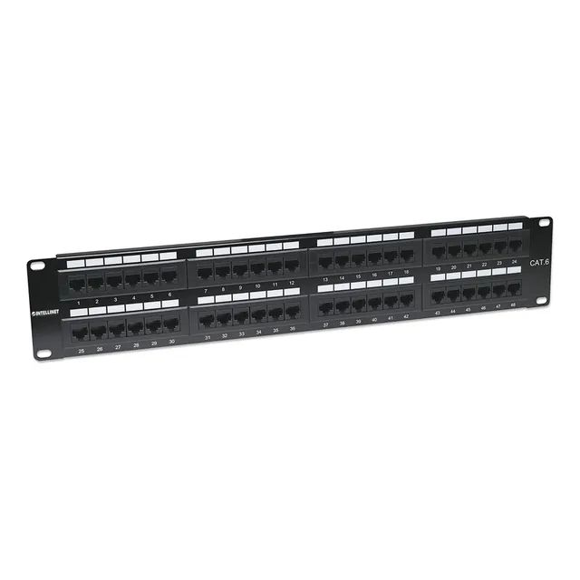 Intellinet-560283 Panel Cat6 48p 2u Utp Negro Rack 19