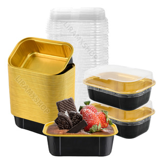 50 Pzs Molde Para Tarta De Aluminio Desechable Con Tapa 50 Pzs Molde Para Tarta De Aluminio Desechable Con Tapa