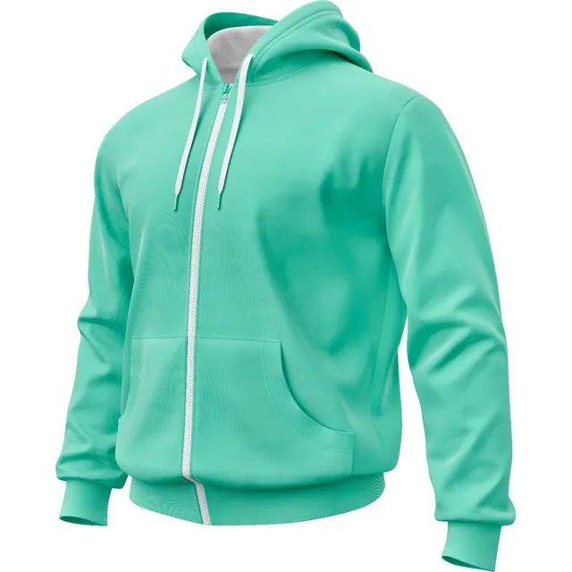 Buso Hoodie Algodón Perchado Mónaco Cremallera Bordado