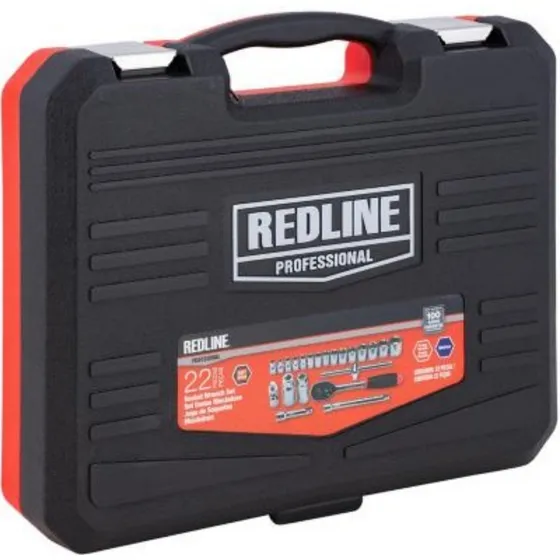 Set De Herramientas Llaves Y Dados Redline 22 Pzas
