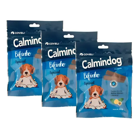 Kit 3 Unidades - Calmindog Bifinho Funcional P/ Cães - 85g