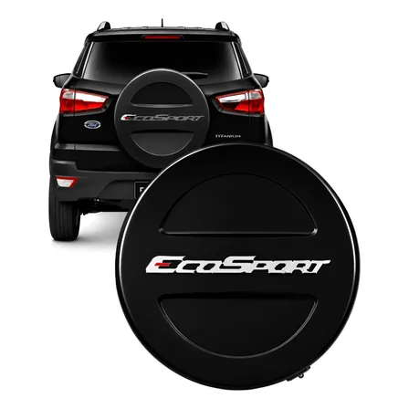 Capa De Estepe Ford Ecosport  Preto Ebony 2013 A 2018 Preto Ebony Liso
