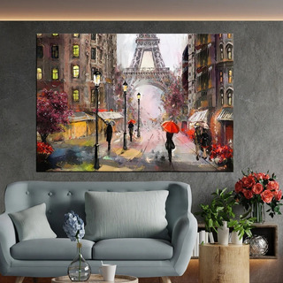 Quadro Tecido Canvas Paris Torre Eiffel Pintura ClĂĄssica Quadro Tecido Canvas Paris Torre Eiffel Pintura ClĂĄssica