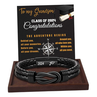 Regalos De Graduación Para Él, Pulseras De Cuero Para Hombre Regalos De Graduación Para Él, Pulseras De Cuero Para Hombre