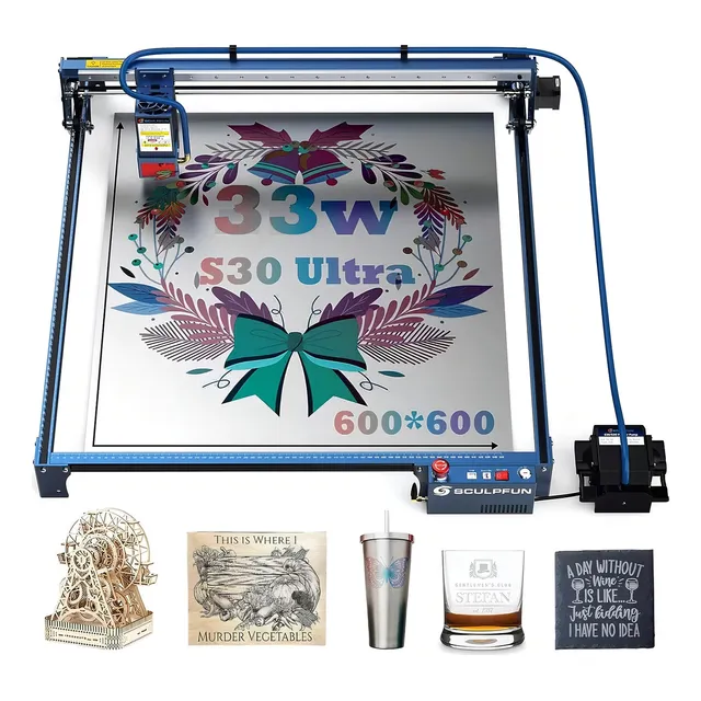 Máquina cortadora y grabadora láser Sculpfun S30 Ultra 33w 127V