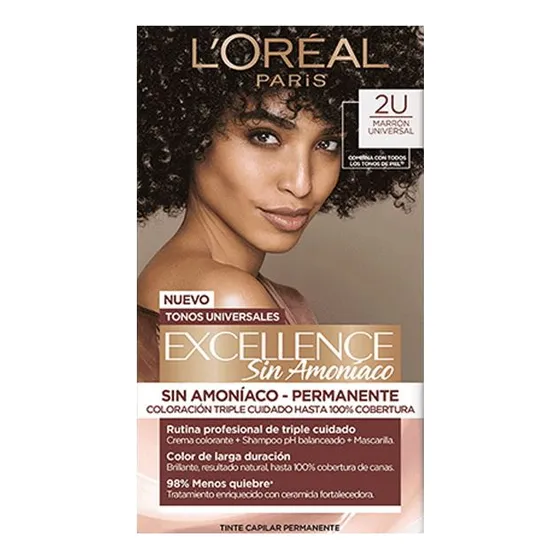 Tinta Loreal Excellence Universal Nudes Sin Amoniaco Nº2u