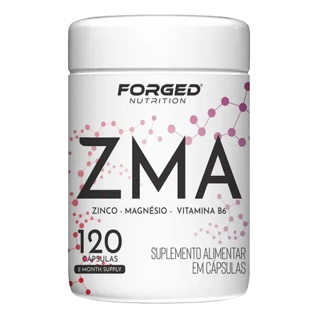 ZMA Zinco Magnésio Vitamina B6 Recuperação Qualidade Sono 120 Cápsulas - Forged Nutrition