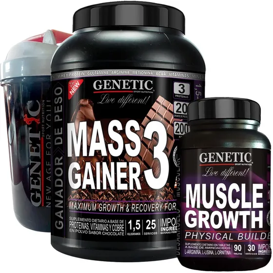 Ganador Masa Muscular L Arginina Amino Muscle Growth Genetic Sabor Chocolate