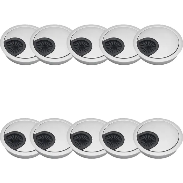 Pasacables Redondo Escritorio, Mxcvb-006, 10 Pzs, 60mm Diám