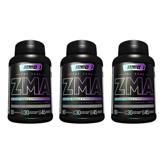 Zma Star Nutrition Zinc Magnesio Vitamina B6 90 Cap X 3 Un Sabor Sin Sabor