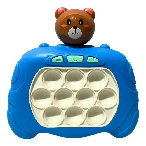 Consola antiestrés pop it mini gamer juguete electrónico color oso