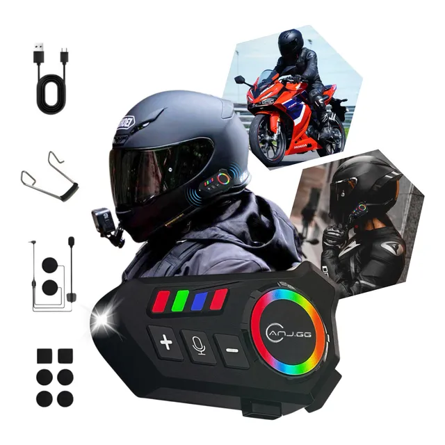 Fone De Ouvido Capacete Moto Bluetooth Sem Fio Com Microfone