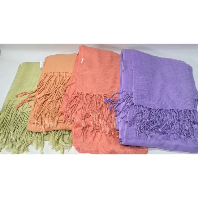 Pashmina Chal Bufanda Fulares 100% Viscosa Fotos Reales 