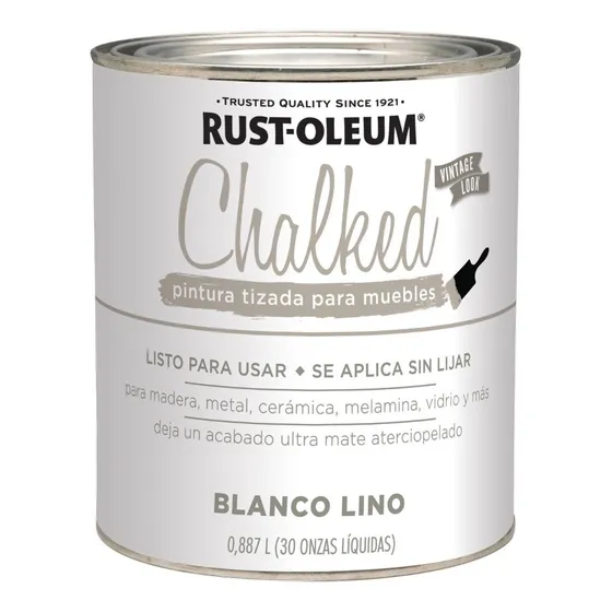 Pintura Chalk Paint Rust Oleum 09l Blanco Lino