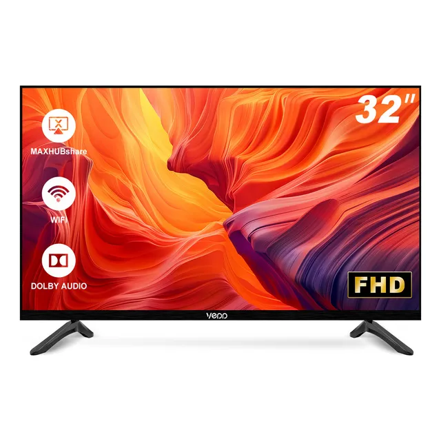 Vedd® Pantalla Smart TV Android TV 32HAP0001 LED Android HD Television 32" 110V/240V Negro