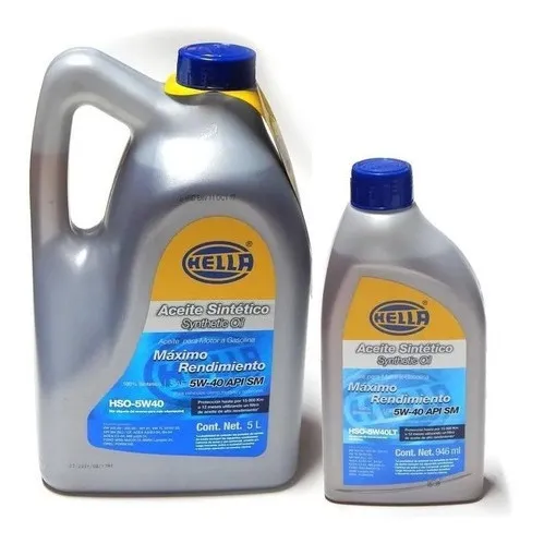 Aceite Motor 100% Sintetico 5w40 6l Hella
