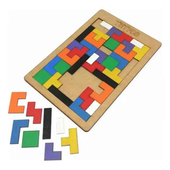 Juguete Tangram Tetris De Madera Educativo Didáctico Infantil Montessori Puzzle Rompecabezas De Figuras Geométricas Para Niños Juego De Habilidad Motricidad Creatividad Aprendizaje Colores