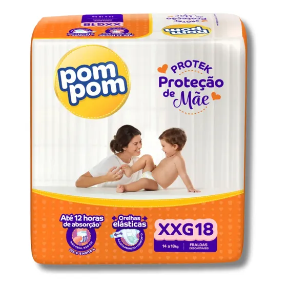 Kit 6 Fralda Infantil Pompom Derma Protek Atacado Barato