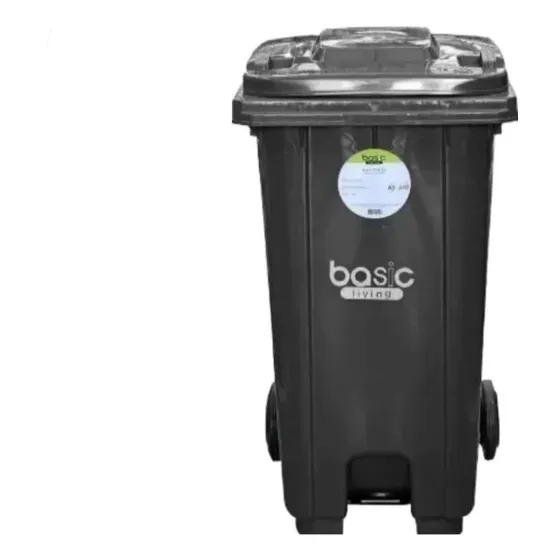 Contenedor De Basura Con Rueda Y Pedal De 100l Marca Basic