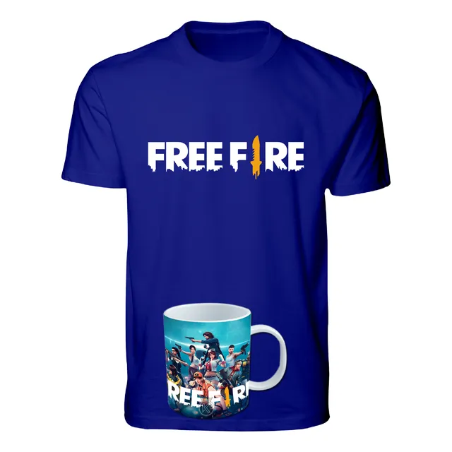 Polera Free Fire + Tazon - Juego - Accion - Estampaking