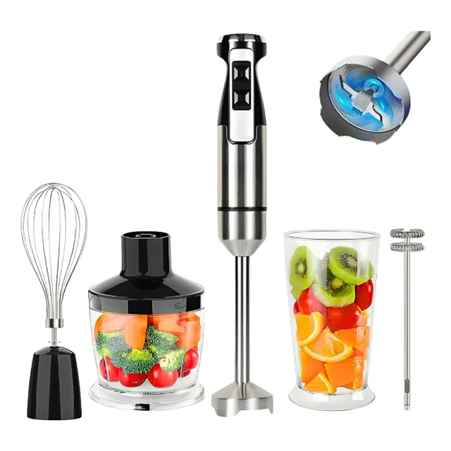 Processador 5 Em 1 Inox Misturador Mixer Moedor 1000w E 110v