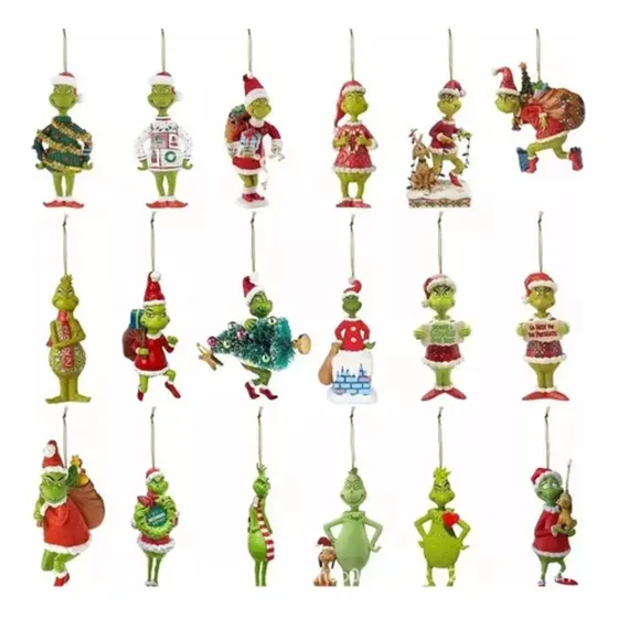 . Nuevas 18 Figuras Decorativas Del Grinch, Decoración Del