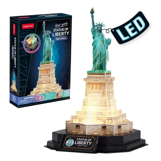 Cubicfun Rompecabezas 3d Led De Estatua