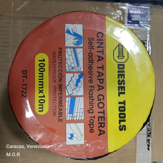 Cinta Impermeable Aluminizada Auto Adhesiva 75mm X 10mts.