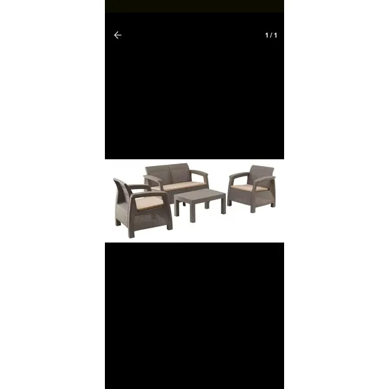 Juego Recibo Mimbre Ratan Sala Jardín Terraza Balcón