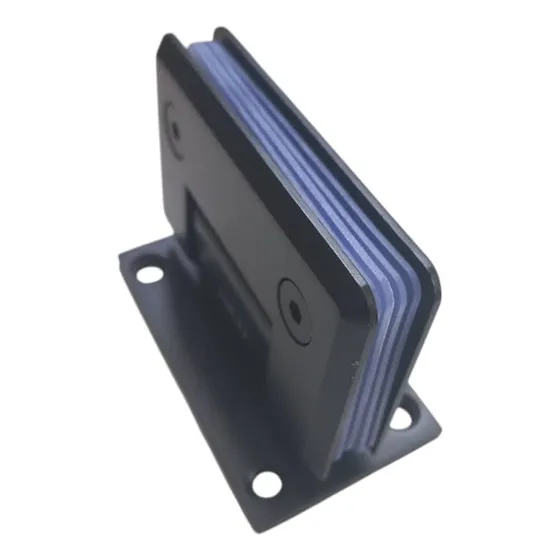 Bisagra Pared Vidrio Negro Mate Biselada